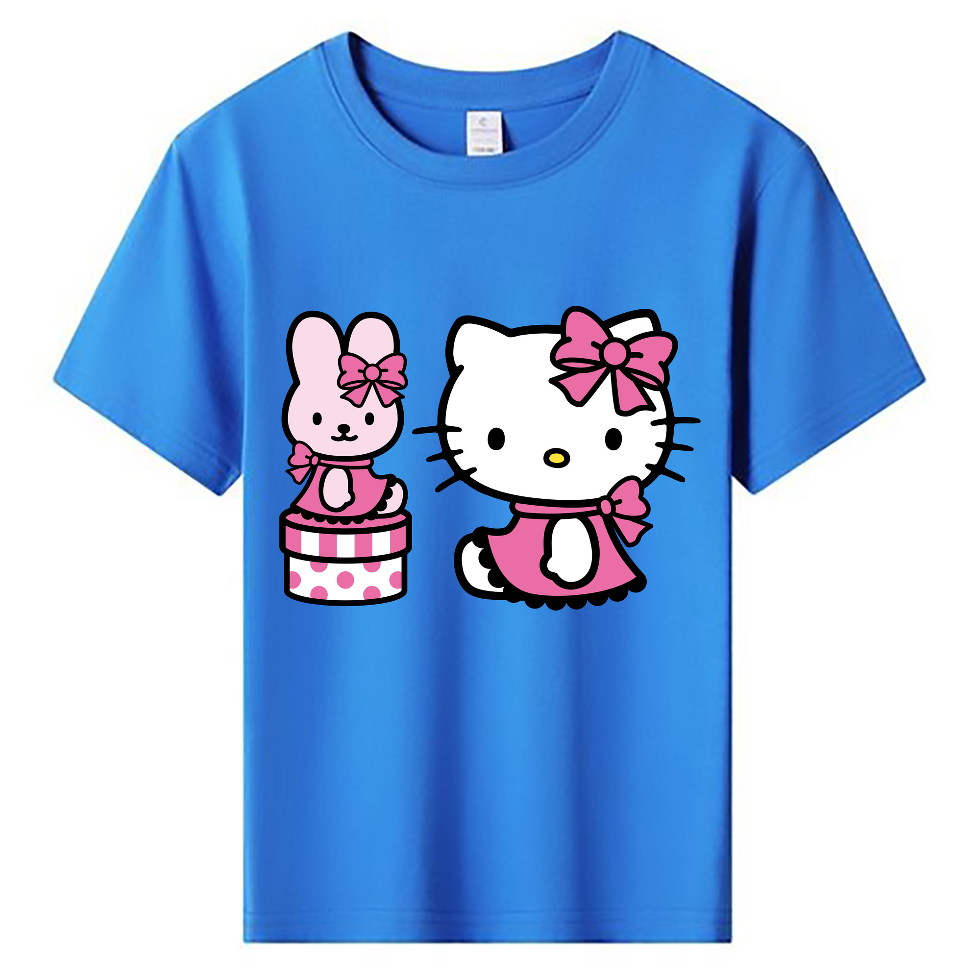 （画像用） Hello Kitty ハローキティ 綿100％キッズTシャツ（フロントプリント）